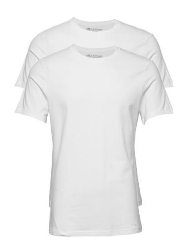 2-Pack Crew Neck Tops T-shirts Short-sleeved White Bread & Boxers