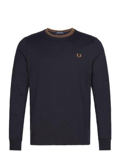 Twin Tipped T-Shirt Tops T-shirts Long-sleeved Navy Fred Perry