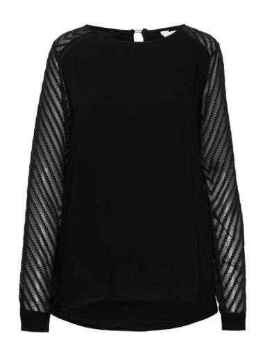 Objzoe L/S Top Tops T-shirts & Tops Long-sleeved Black Object