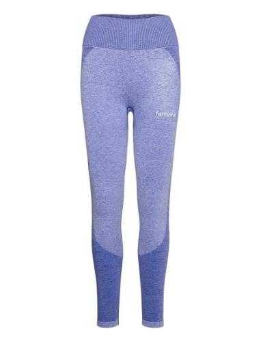 Black Elevate Wave Leggings Sport Running-training Tights Blue Famme