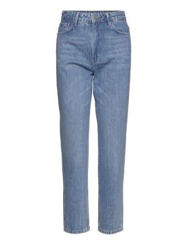 Denagz Hw Mom Jeans Bottoms Jeans Straight-regular Blue Gestuz