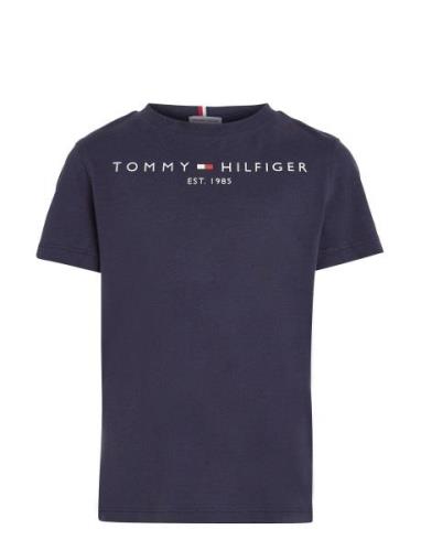 Essential Tee S/S Tops T-shirts Short-sleeved Navy Tommy Hilfiger