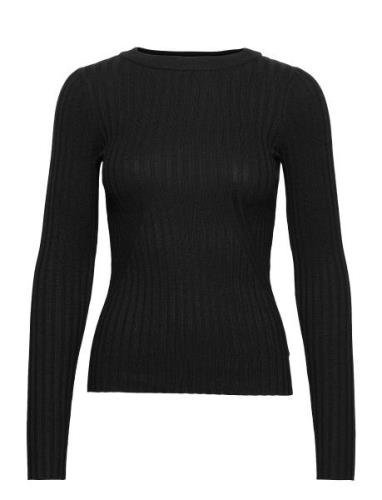 Karlina O-Neck Ls Top Tops Knitwear Jumpers Black NORR