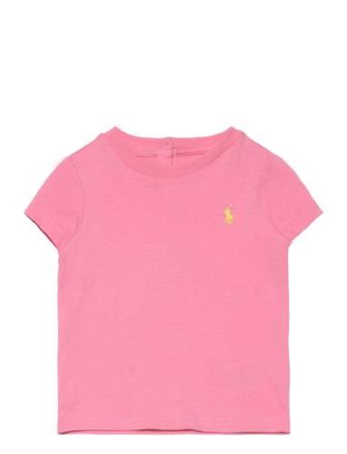 Cotton Jersey Crewneck Tee Tops T-shirts Short-sleeved Pink Ralph Laur...