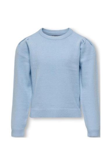 Koglesly L/S Puff Pullover Cp Knt Tops Knitwear Pullovers Blue Kids On...