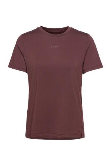 Borg Regular T-Shirt Sport T-shirts & Tops Short-sleeved Brown Björn B...