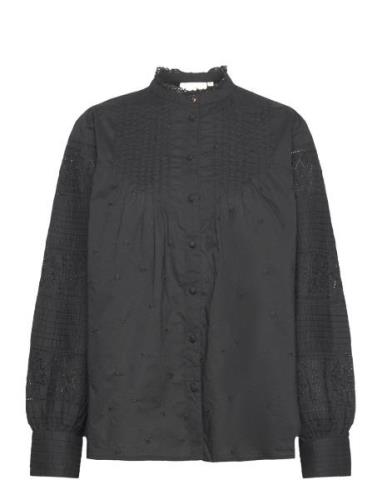 Elise Blouse Tops Blouses Long-sleeved Black Fabienne Chapot