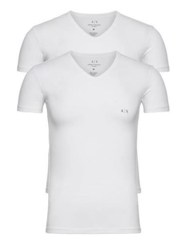 Loungewear Set Tops T-shirts Short-sleeved White Armani Exchange