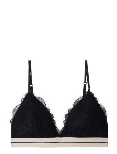 Darling Lace Lingerie Bras & Tops Soft Bras Bralette Black Love Storie...