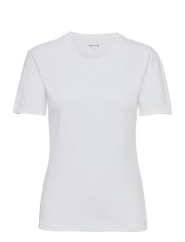 Pure Slim Fit T-Shirt Sport T-shirts & Tops Short-sleeved White Famme