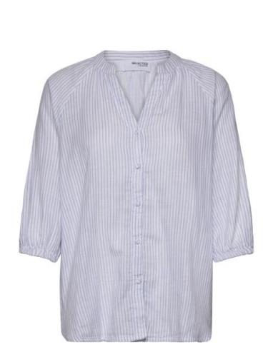 Slfalberta 3/4 Shirt W Tops Shirts Long-sleeved Blue Selected Femme