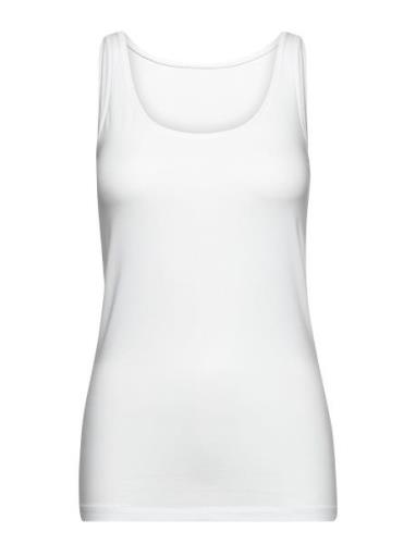 Basic Cotton Tank Top Tops T-shirts & Tops Sleeveless White Femilet