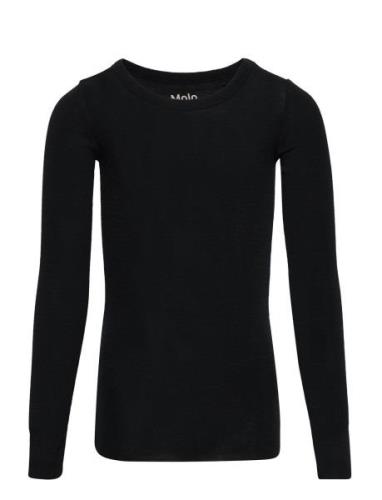 Rihanna Wool Tops T-shirts Long-sleeved T-shirts Black Molo