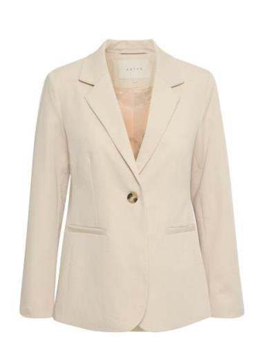 Kasakura Blazer Blazers Single Breasted Blazers Cream Kaffe