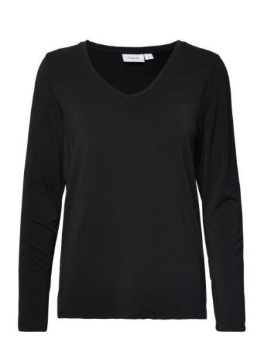 Adeliasz V-N Ls Blouse Tops T-shirts & Tops Long-sleeved Black Saint T...