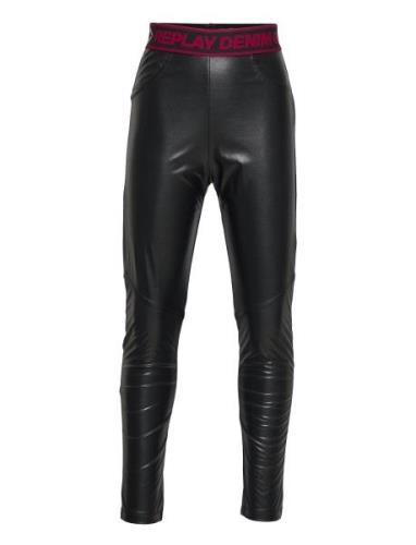 Trousers Bottoms Leggings Black Replay