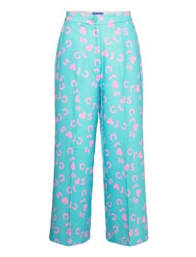 Amycras Pants Bottoms Trousers Wide Leg Blue Cras