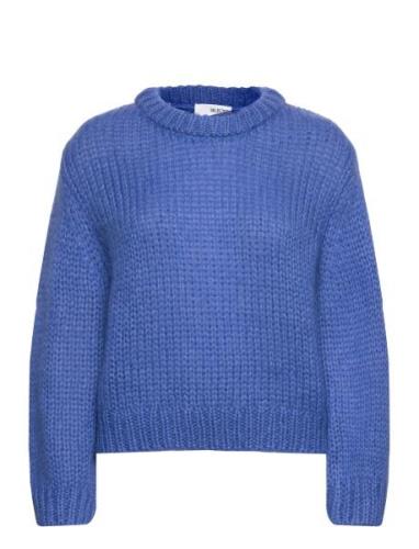 Slfsuanne Ls Knit O-Neck B Tops Knitwear Jumpers Blue Selected Femme