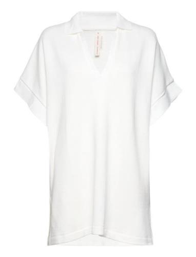 Felpa Poncho Tops Blouses Short-sleeved White Filippa K