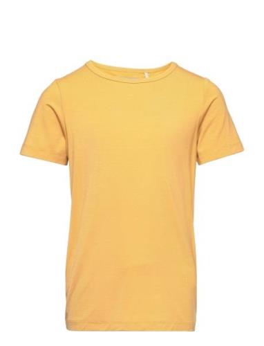 Blouse Ss - Bamboo Tops T-shirts Short-sleeved Yellow Minymo