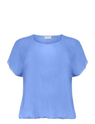 Kcami Stanley Ss Tops T-shirts & Tops Short-sleeved Blue Kaffe Curve