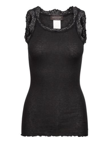 Wool Top Tops T-shirts & Tops Sleeveless Black Rosemunde