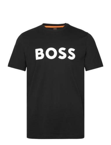 Thinking 1 Tops T-shirts Short-sleeved Black BOSS