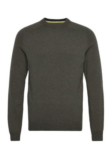 Onsedward Reg 7 Wool Crew Knit Tops Knitwear Round Necks Khaki Green O...