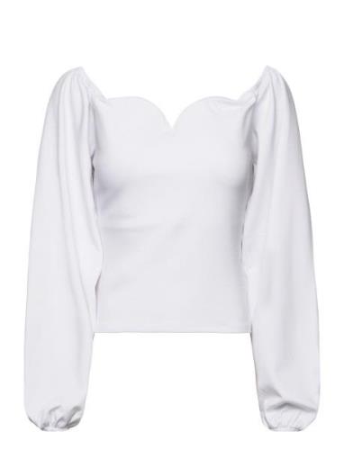 Mistgz Offshoulder Tops Blouses Long-sleeved White Gestuz