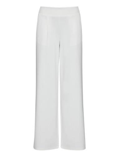 Ihkate Sus Long Wide Pa2 Bottoms Trousers Wide Leg White ICHI