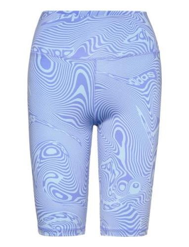 Aop Short Tight Sport Running-training Tights Blue Adidas Originals