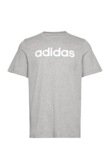 M Lin Sj T Sport T-shirts Short-sleeved Grey Adidas Sportswear