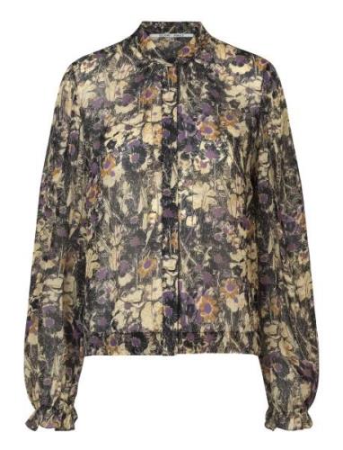 Botane Shirt Tops Blouses Long-sleeved Multi/patterned Second Female