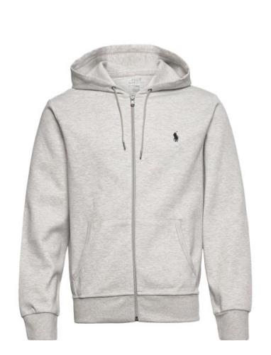 Double-Knit Full-Zip Hoodie Tops Sweat-shirts & Hoodies Hoodies Grey P...