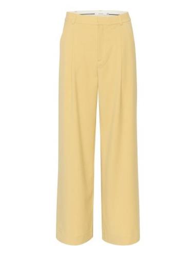 Paulagz Mw Wide Pants Bottoms Trousers Wide Leg Yellow Gestuz