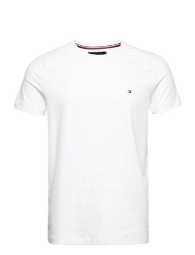 Core Stretch Slim C-Neck Tee Tops T-shirts Short-sleeved White Tommy H...