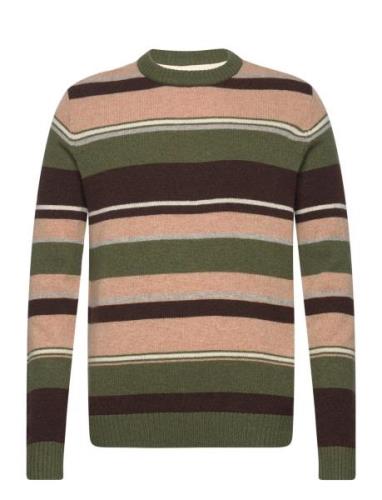 Aksune Jac Stripe Lambswool Knit Tops Knitwear Round Necks Multi/patte...