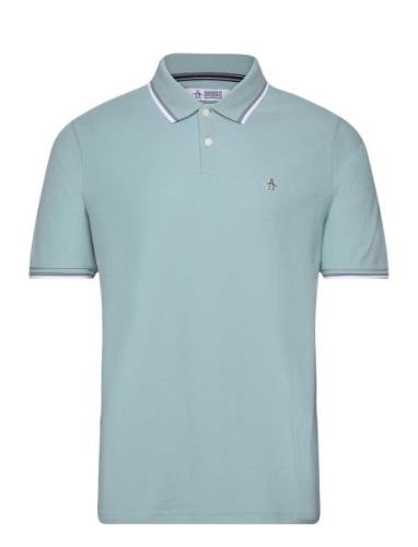 Tipped Polo Org Piq Tops Polos Short-sleeved Blue Original Penguin