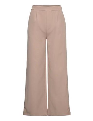 Brooklyn Pants Bottoms Trousers Wide Leg Beige Noella