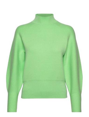 Slfmerle Fyria Ls Knit Highneck B Camp Tops Knitwear Turtleneck Green ...