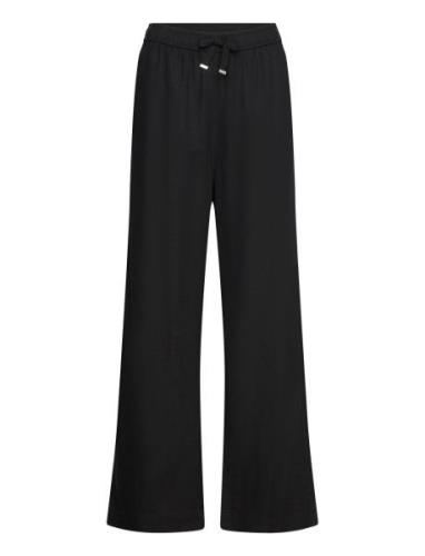 Amosiw Pants Bottoms Trousers Wide Leg Black InWear