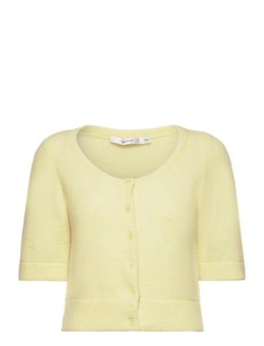 Alphagz U-Cardigan Tops Knitwear Cardigans Yellow Gestuz