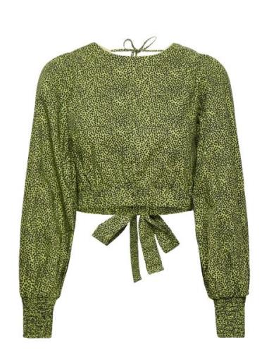 Calliopegz Blouse Tops Blouses Long-sleeved Green Gestuz