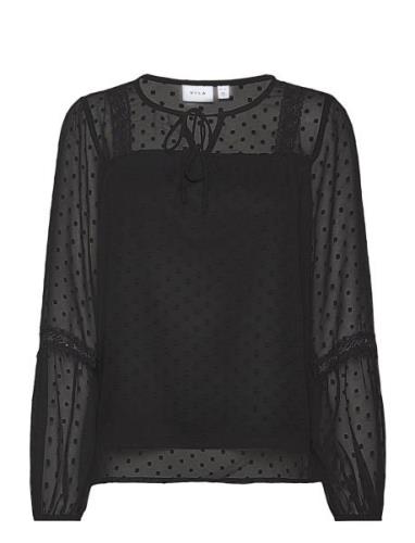 Viedee L/S Top - Noos Tops Blouses Long-sleeved Black Vila