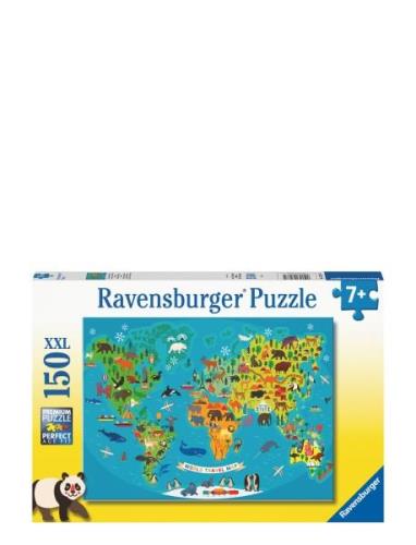 Animal World Map 150P Toys Puzzles And Games Puzzles Classic Puzzles M...