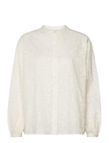 Joan Blouse Tops Blouses Long-sleeved Cream Fabienne Chapot