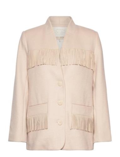 Gigi Jacket Blazers Single Breasted Blazers Cream Notes Du Nord