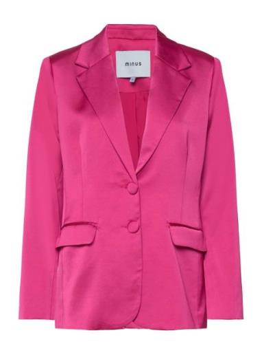 Msjustina Sateen Blazer 1 Blazers Single Breasted Blazers Pink Minus