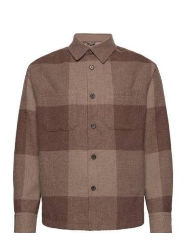 Jacob Check Wool Hybrid Tops Overshirts Beige Les Deux