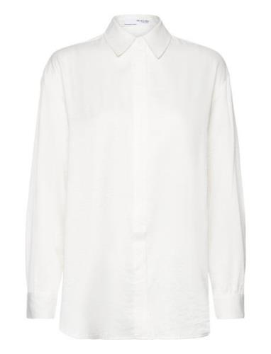 Slfdesiree Ls Shirt B Tops Shirts Long-sleeved White Selected Femme